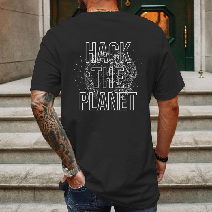 Hack The Planet Coder Gift Graphic Design Printed Casual Daily Basic Mens Back Print T-shirt Gifts for Men