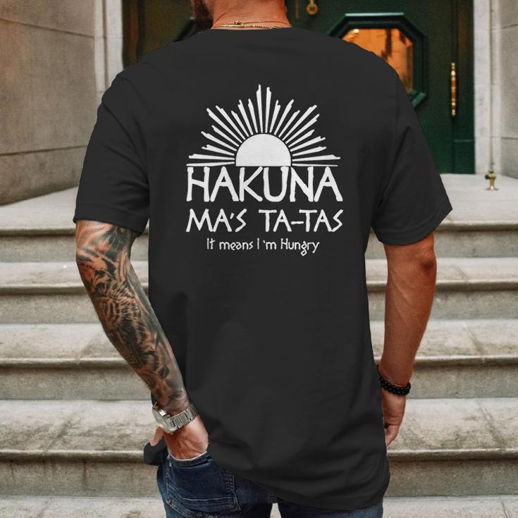 Hakuna Mas Tatas Mens Back Print T-shirt Gifts for Men