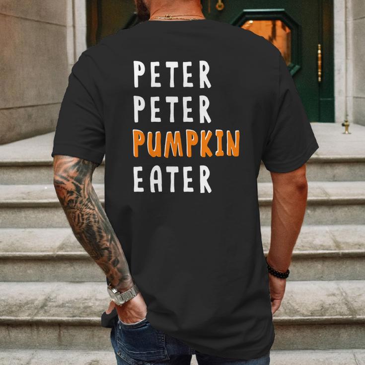 Halloween Costume Peter Peter Pumpkin Eater Mens Back Print T-shirt Gifts for Men