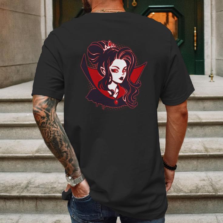 Halloween Dracula Vampire Princess Mens Back Print T-shirt Gifts for Men