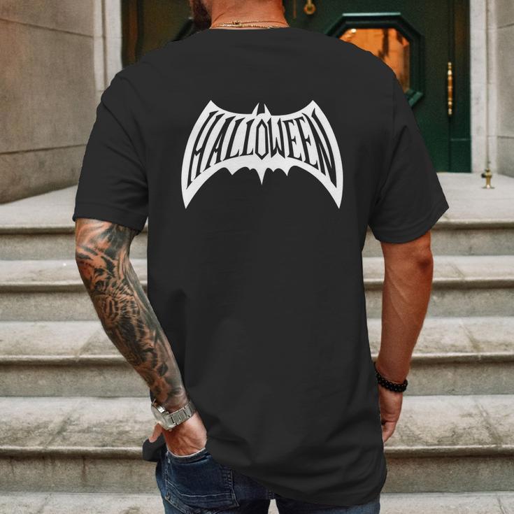 Halloween Man Bat Logo Mens Back Print T-shirt Gifts for Men