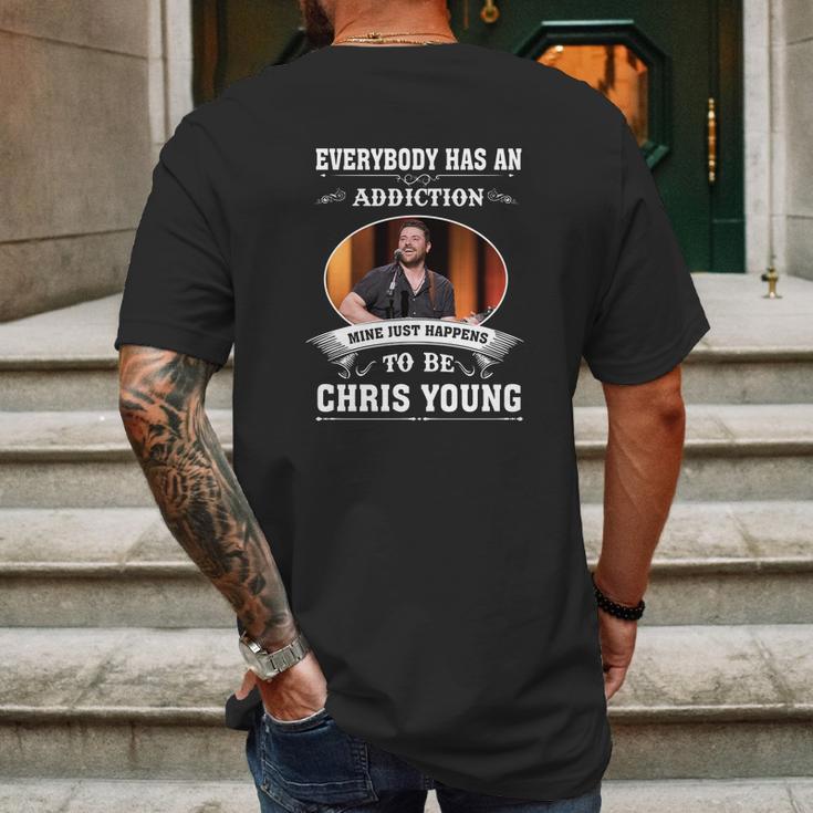 Happens To Be Chris Young Mens Back Print T-shirt Gifts for Men