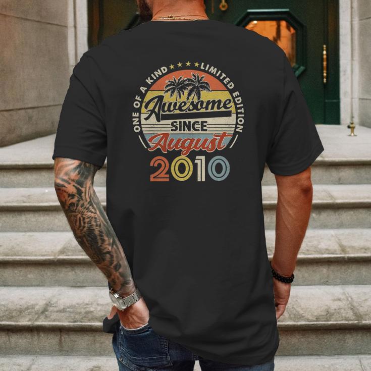 Happy 12Th Birthday Vintage August 2010 12 Years Old Mens Back Print T-shirt Gifts for Men