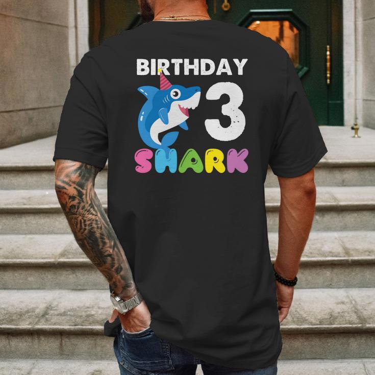 Happy 3Rd Birthday To Baby Shark With Wonderful Things Mens Back Print T-shirt Gifts for Men