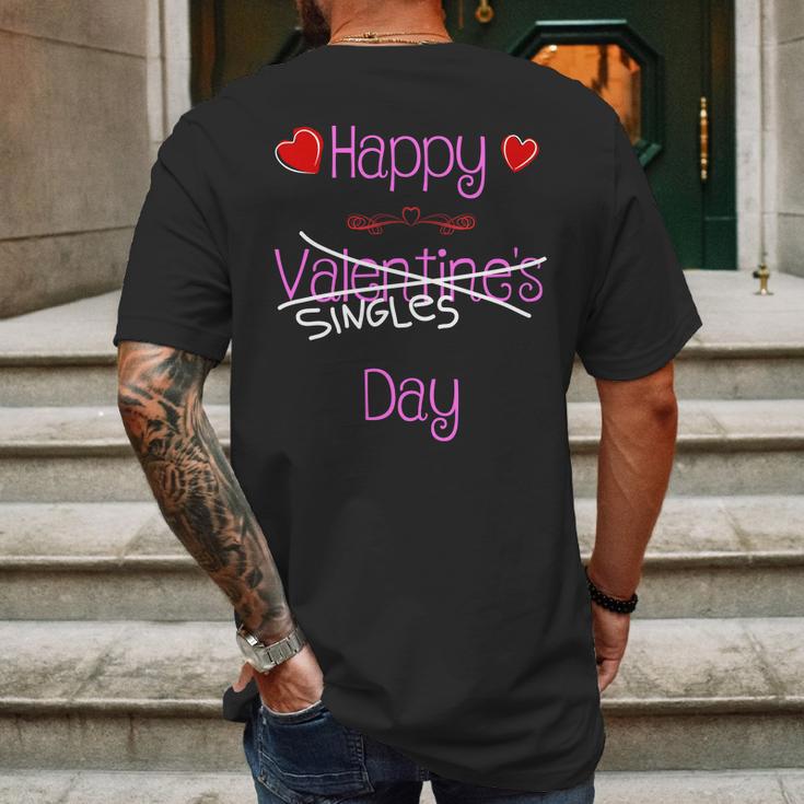 Happy Singles Day Valentines Romantic Mens Back Print T-shirt Gifts for Men