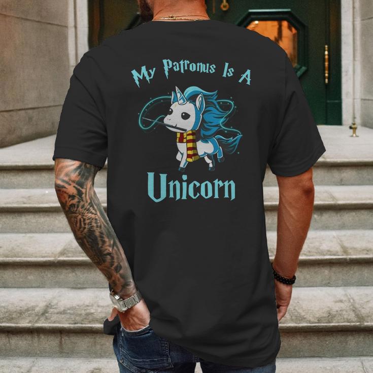 The Harry Potter My Patronus Is A Unicorn Mens Back Print T-shirt Gifts for Men