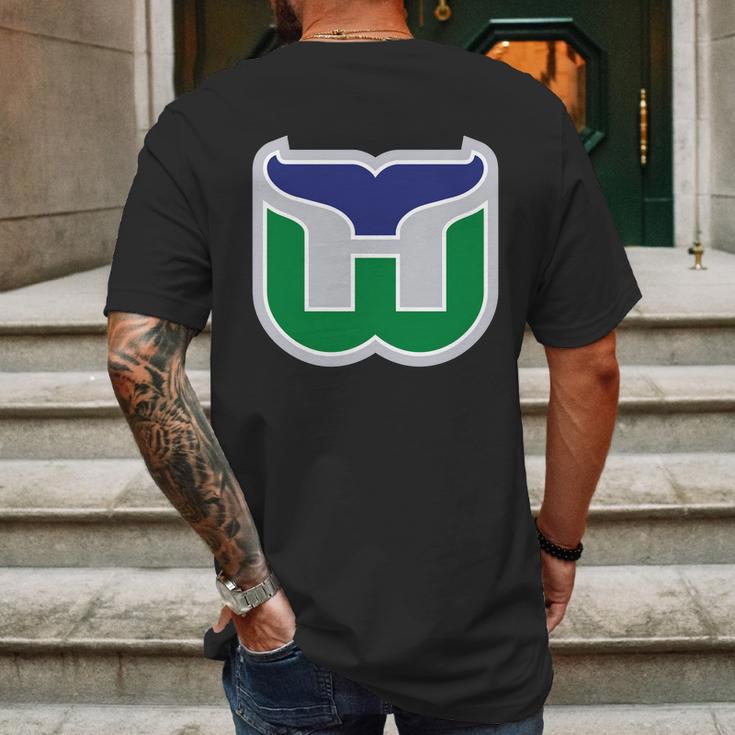 Hartford Whalers Hockey Retro 2 Mens Back Print T-shirt Gifts for Men