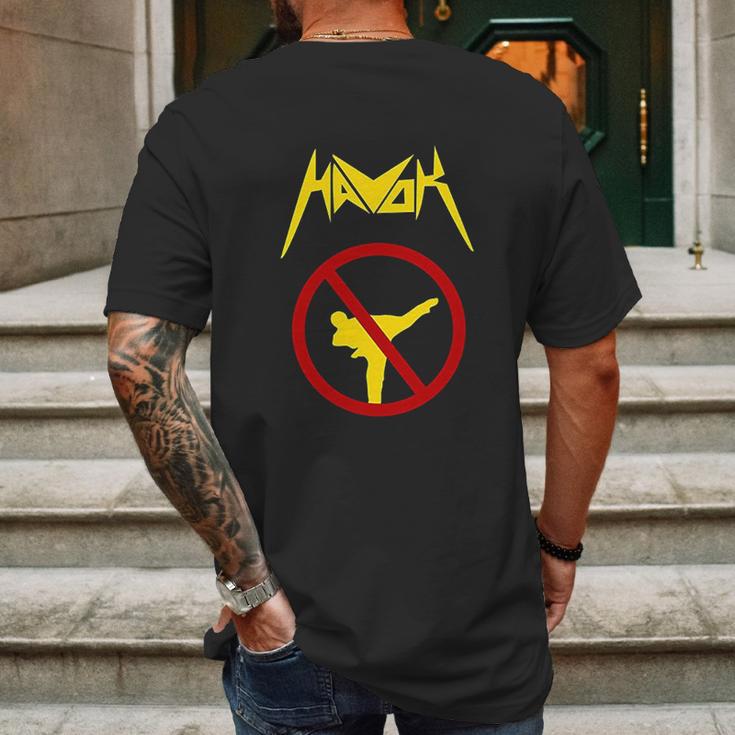 Havok No Karate In Da Pit Mens Back Print T-shirt Gifts for Men