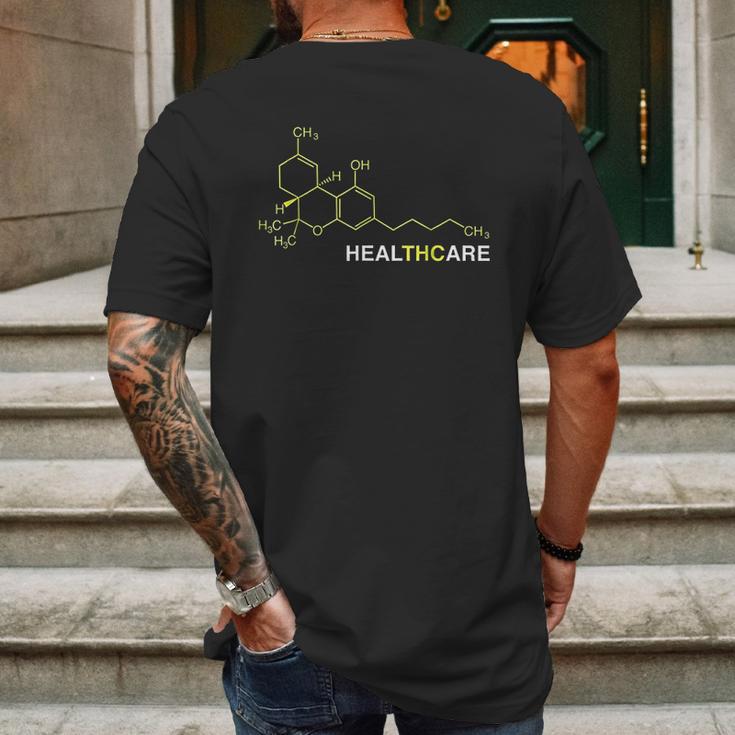 Healthcare Cannabis Medical Marijuana Mens Back Print T-shirt Gifts for Men