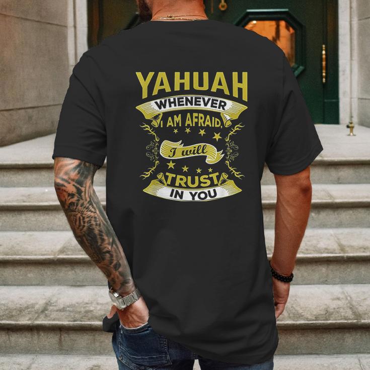 Hebrew Israelite Clothing Yahuah Im Afraid Trust You Mens Back Print T-shirt Gifts for Men