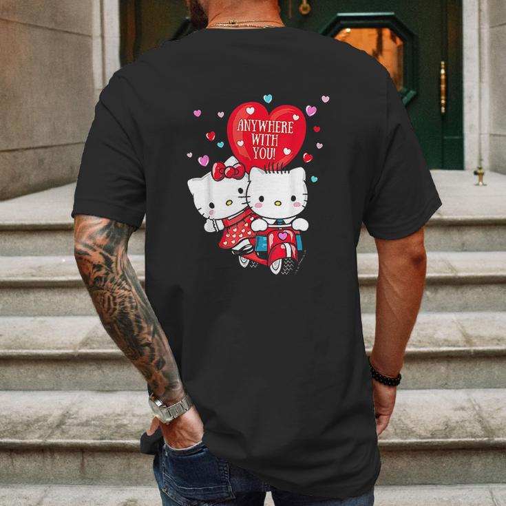 Hello Kitty And Dear Daniel Anywhere With You Valentine Mens Back Print T-shirt Gifts for Men