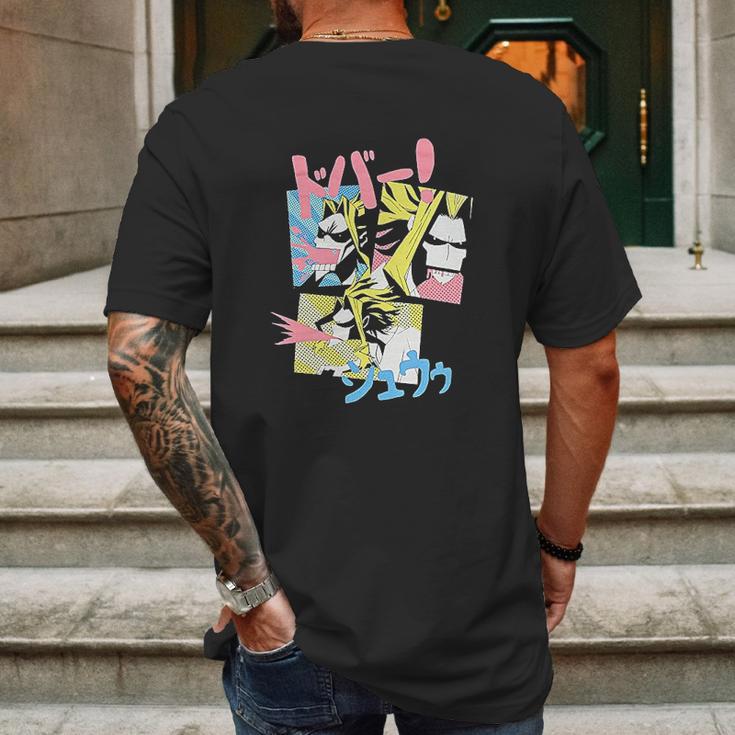 My Hero Academia All Might Blood Anime Manga Mens Back Print T-shirt Gifts for Men