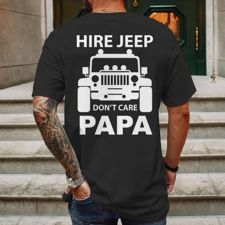 Hire Jeep Dont Care Papa Mens Back Print T-shirt Gifts for Men