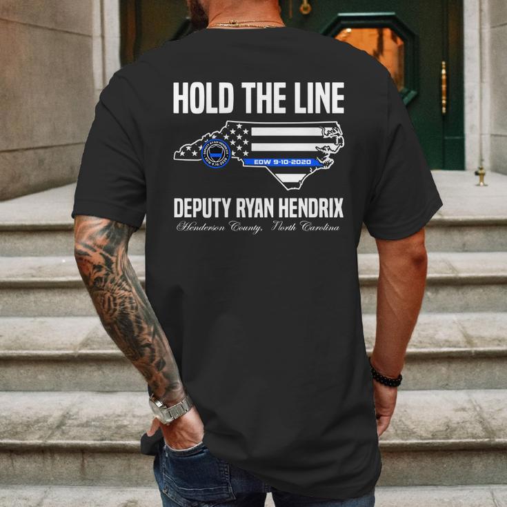 Hold The Line Deputy Ryan Hendrix Shirt Mens Back Print T-shirt Gifts for Men