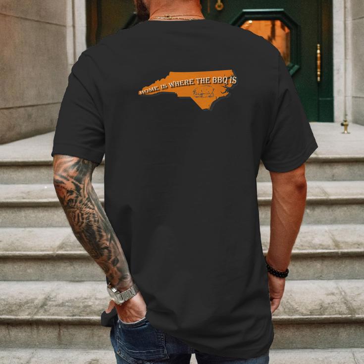 Home Is Where The Bbq Is North Carolina With Pig Mens Back Print T-shirt Gifts for Men