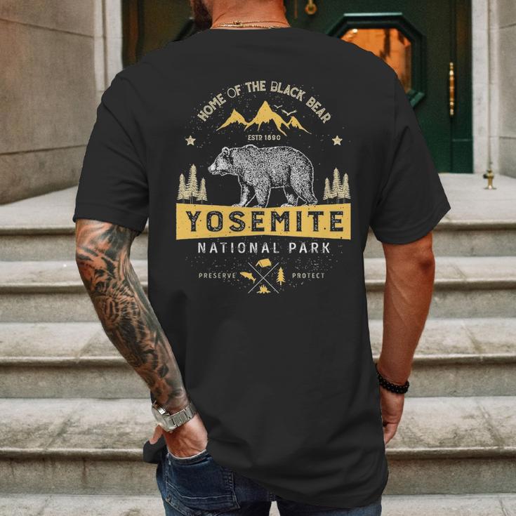 Home The Black Bear Yosemite National Park T- Mens Back Print T-shirt Gifts for Men