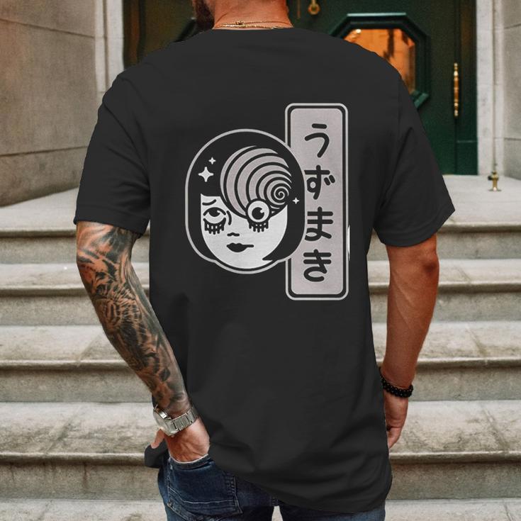 Horror Junji Ito Spiral Face Mens Back Print T-shirt Gifts for Men