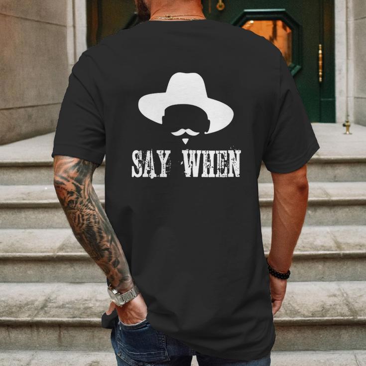 Im Your Huckleberry Say When Western Quote Vintage Mens Back Print T-shirt Gifts for Men