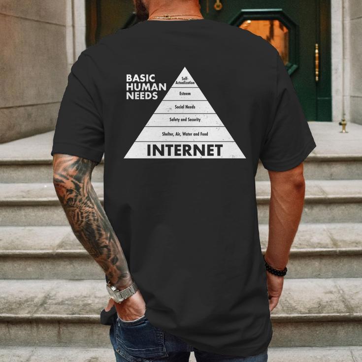 Basic Human Needs Pyramid Mens Back Print T-shirt Gifts for Men