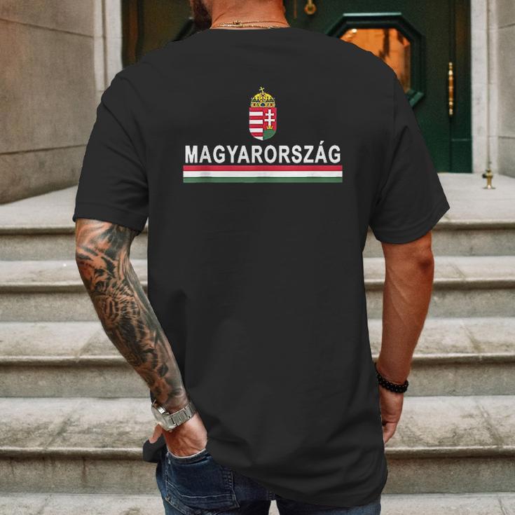 Hungarian Magyarorszag Heritage Expat Roots Mens Back Print T-shirt Gifts for Men