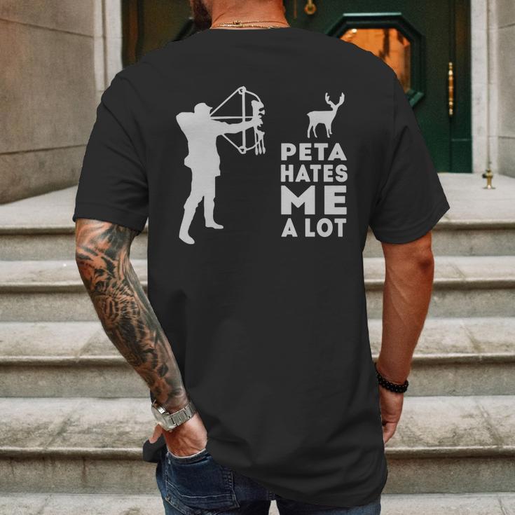 Hunting Peta Hate Me A Lot Mens Back Print T-shirt Gifts for Men