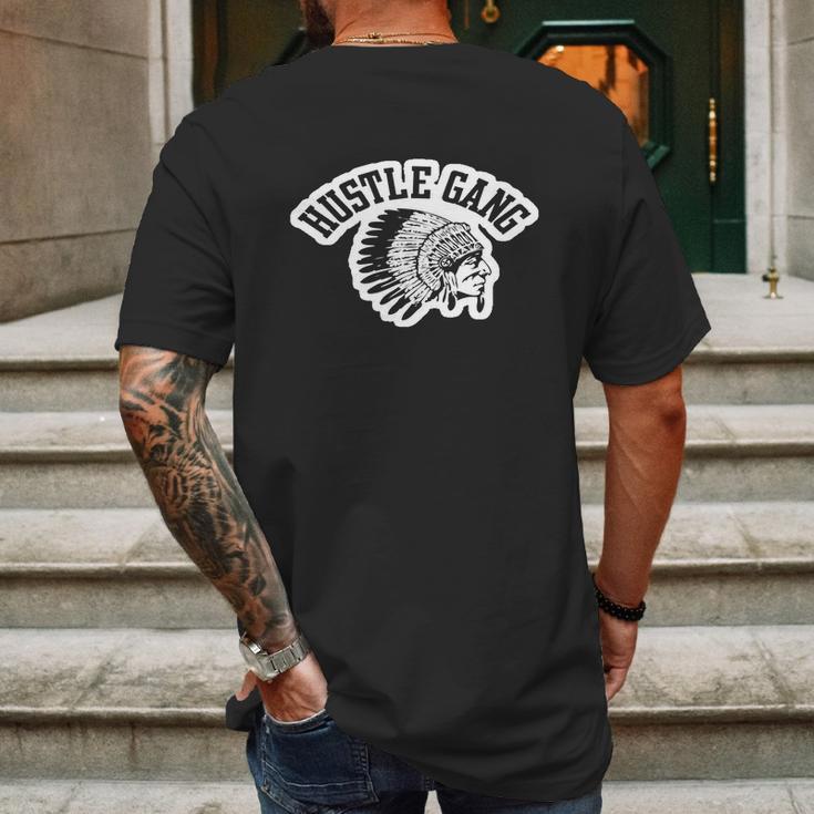 Hustle Gang Long Mens Back Print T-shirt Gifts for Men