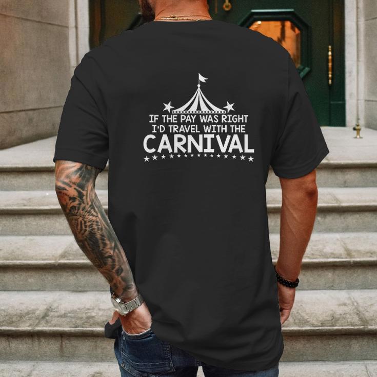 Id Travel With The Carnival Mens Back Print T-shirt Gifts for Men