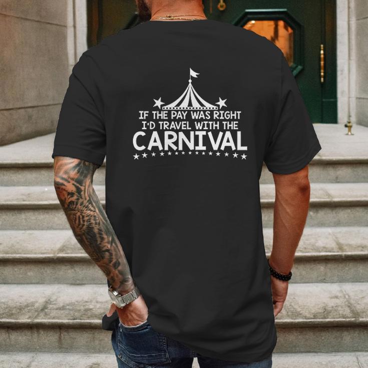 Id Travel With The Carnival Mens Back Print T-shirt Gifts for Men