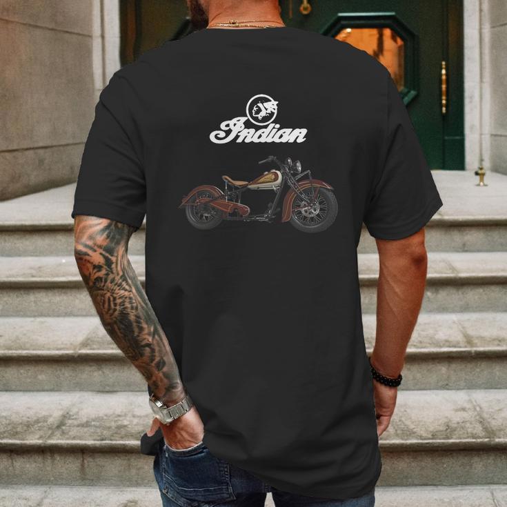 Indian Motorcycles Retro T-Shirt Mens Back Print T-shirt Gifts for Men