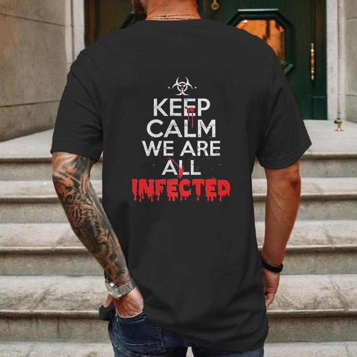 Were All Infected Halloween Zombie Virus Mens Back Print T-shirt Gifts for Men