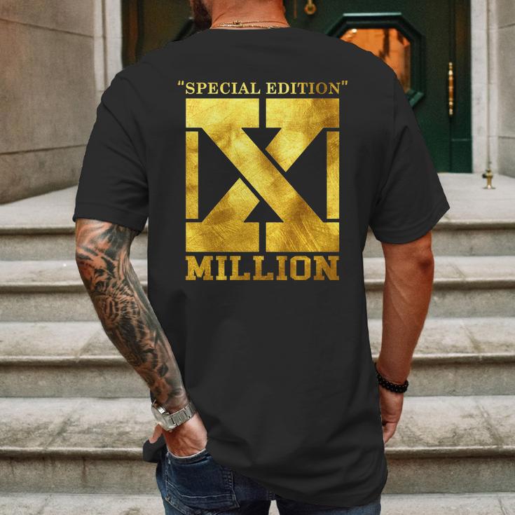 Infinite List 10 Million Special Gold Edition Mens Back Print T-shirt Gifts for Men