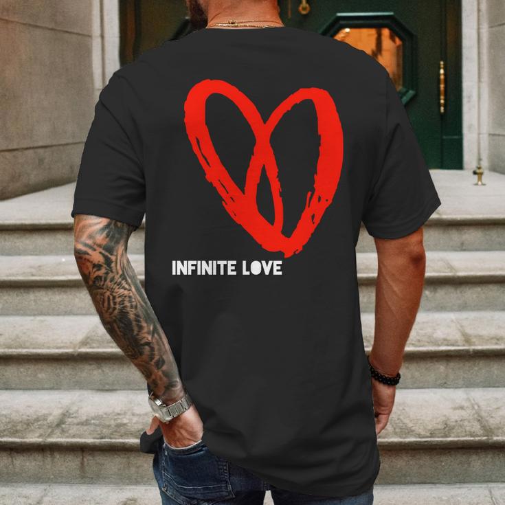 Infinite Love Valentine Heart Science Space Math InfinityMens Back Print T-shirt Gifts for Men