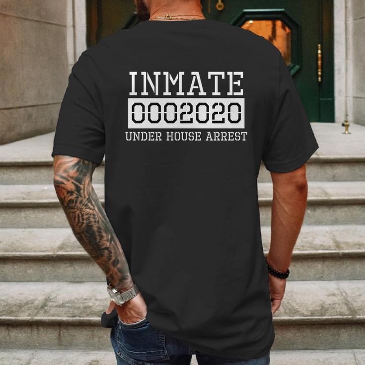 Inmate Under House Arrest Funny Prison Costume Mens Back Print T-shirt Gifts for Men