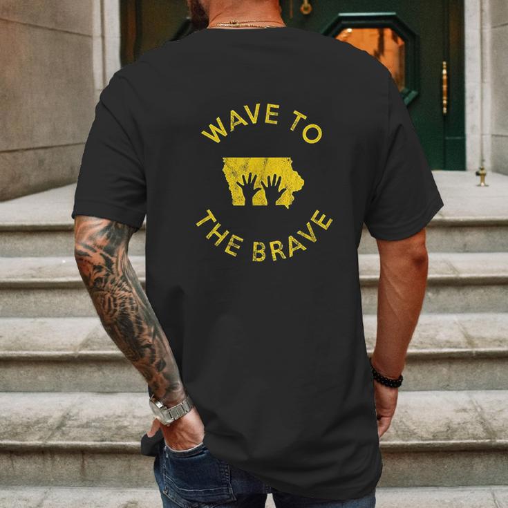 Iowa Wave To The Brave Football Childrens Hospital Mens Back Print T-shirt Gifts for Men