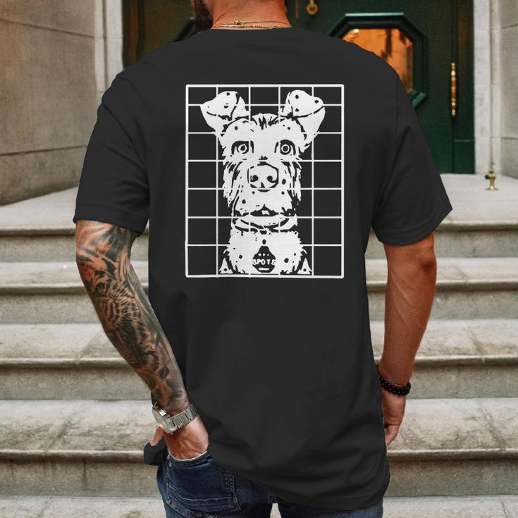 Isle Of Dogs Spots Caged Mens Back Print T-shirt Gifts for Men