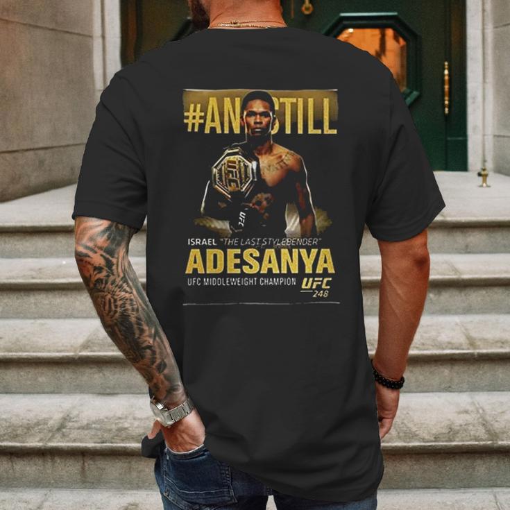 Israel Adesanya Retro Vintage Mens Back Print T-shirt Gifts for Men