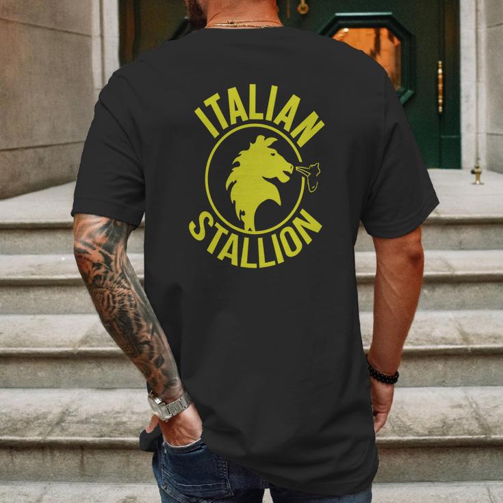 Italian Stallion Tshirt Mens Back Print T-shirt Gifts for Men