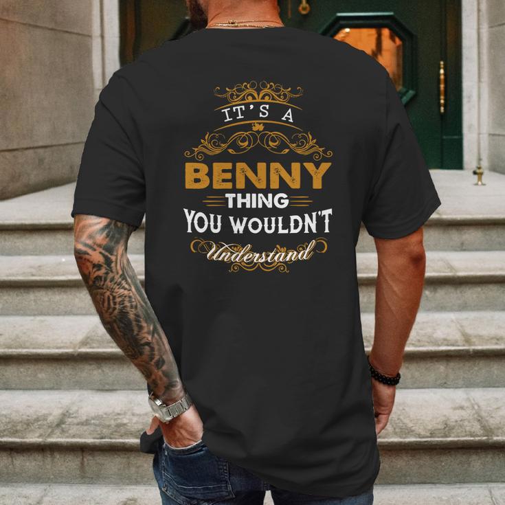 Its A Benny Thing You Wouldnt Understand Mens Back Print T-shirt Gifts for Men