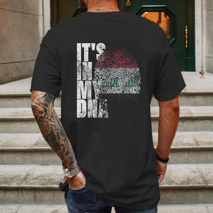 Its In My Dna Iraqi Islamic Persian Gifts Iraq Flag Mens Back Print T-shirt Gifts for Men