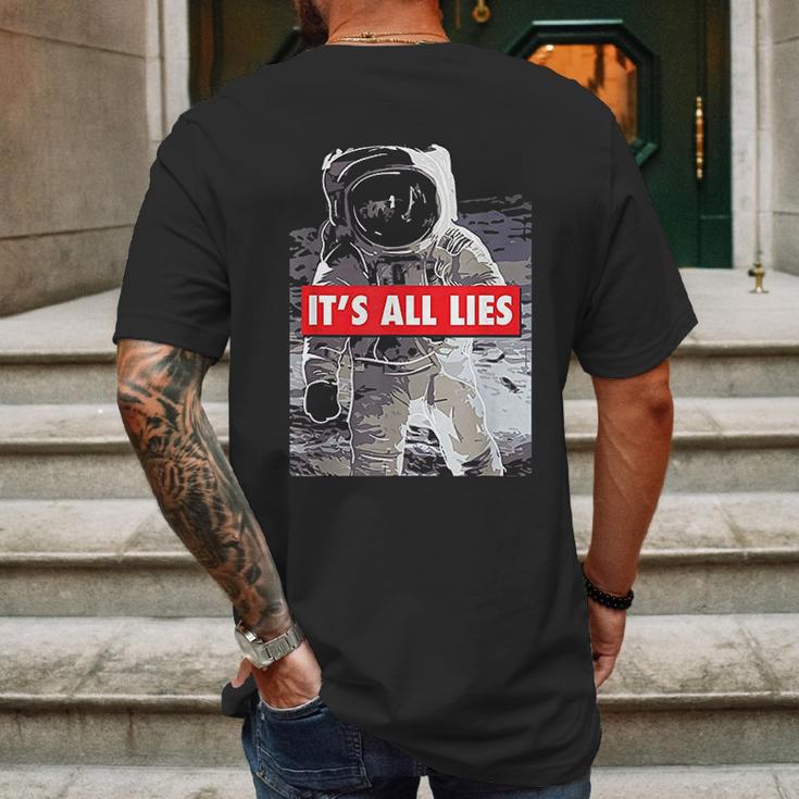 Its All Lies Fake Moon Mens Back Print T-shirt Gifts for Men