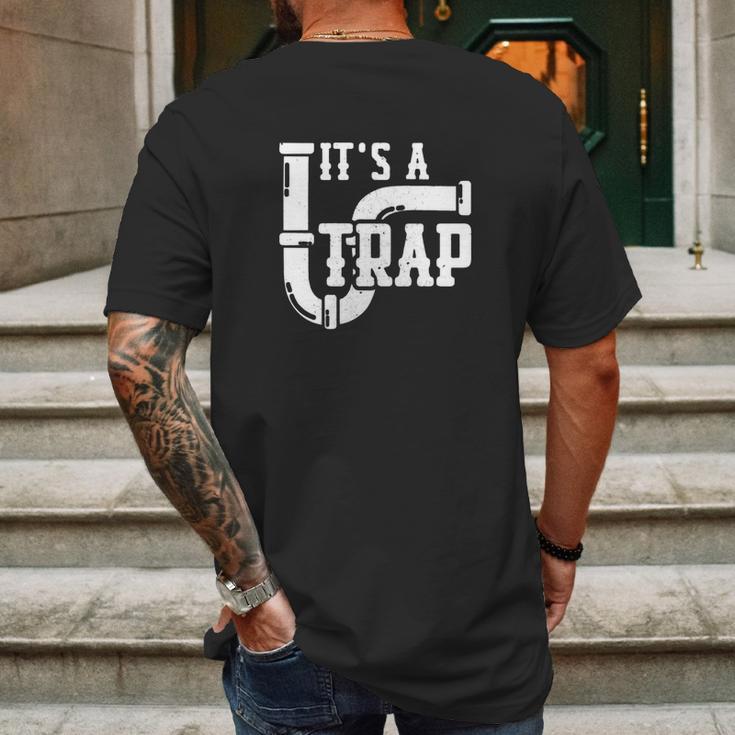 Its A Trap Amazing Plumber T-Shirt Plumbing Shirt Mens Back Print T-shirt Gifts for Men