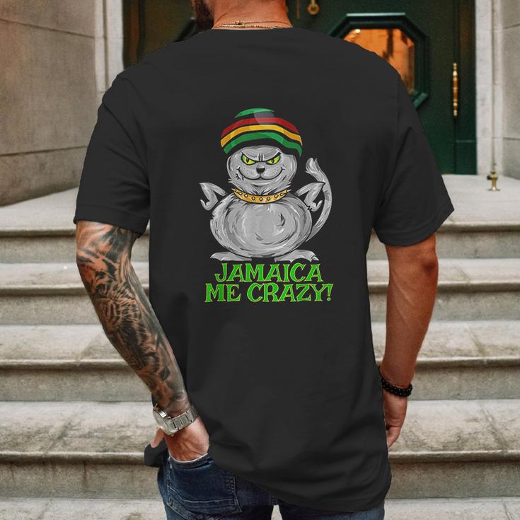 Jamaica Me Crazy Top Funny Gift Jamaican Reggae Music Cat Mens Back Print T-shirt Gifts for Men