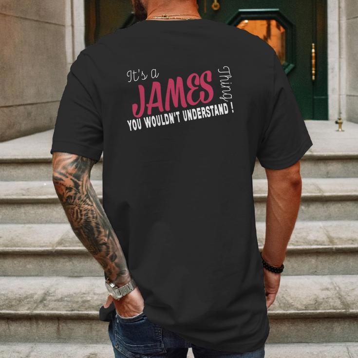 James Its James Thing - Teeforjames Mens Back Print T-shirt Gifts for Men