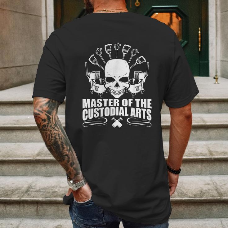 Janitors Masters Of The Custodial Arts Mens Back Print T-shirt Gifts for Men