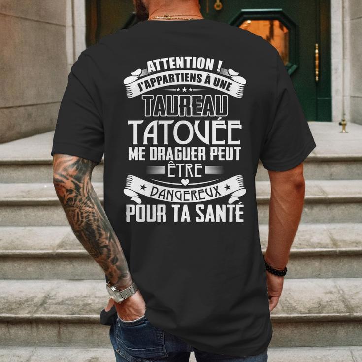 Jappartiens À Une Taureau Tatouee Mens Back Print T-shirt Gifts for Men