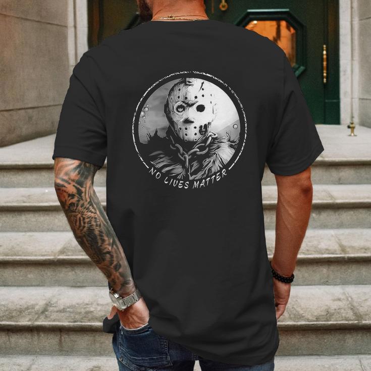 Jason Voorhees No Lives Matter Mens Back Print T-shirt Gifts for Men