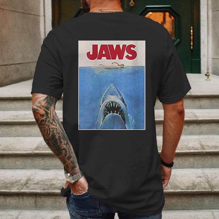 Jaws Original Movie Poster Mens Back Print T-shirt Gifts for Men