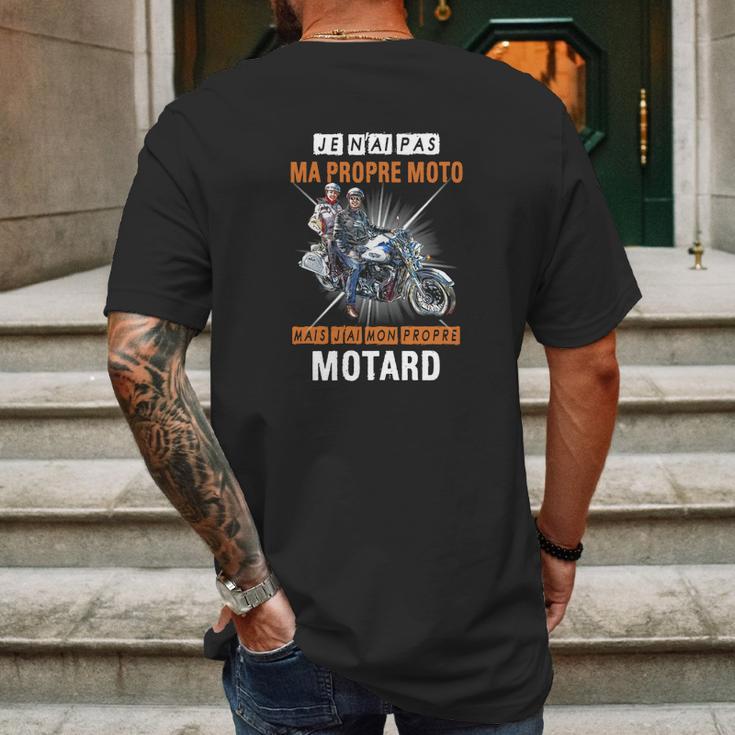 Je Nai Pas Ma Propre Moto Mais Jai Mon Propre Motard Shirt Mens Back Print T-shirt Gifts for Men