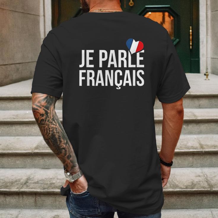 Je Parle Francais Mens Back Print T-shirt Gifts for Men