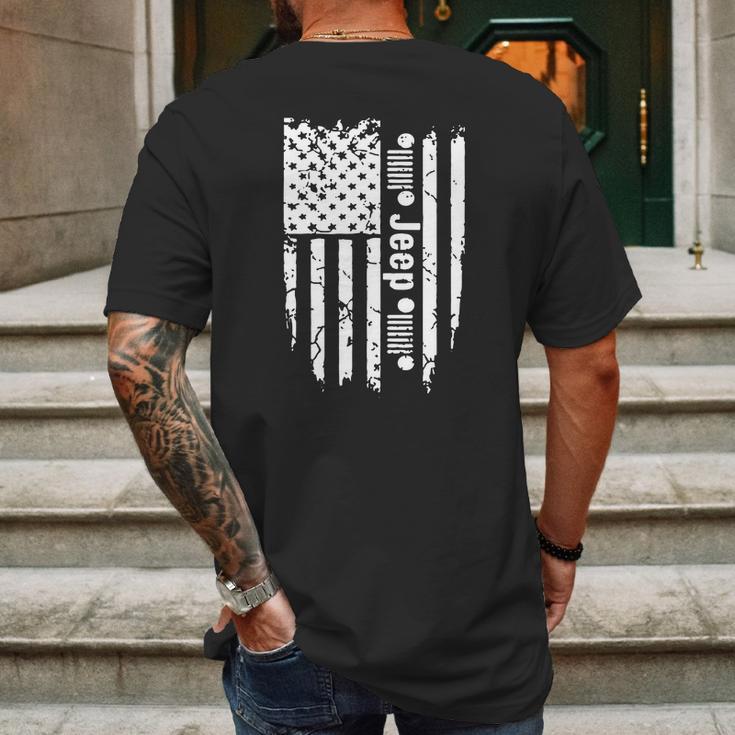 Jeep American Flag Mens Back Print T-shirt Gifts for Men